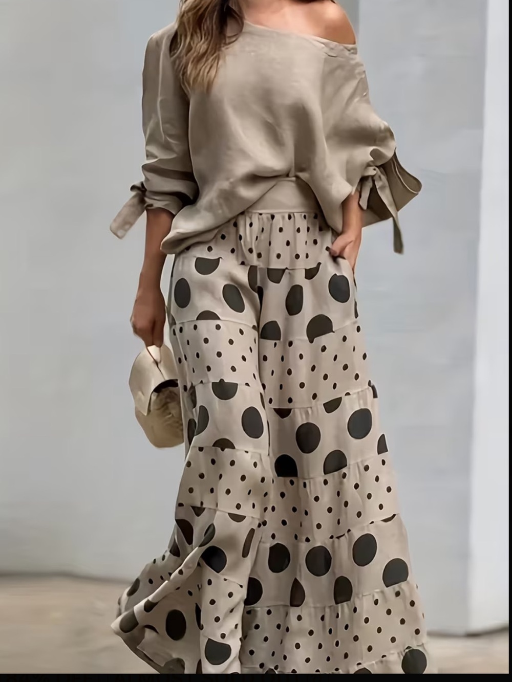 European And American Cross-Border New Women'S Elegant Vacation Two-Piece Clothi